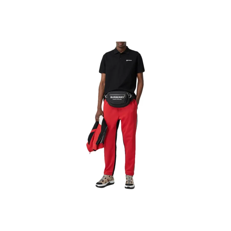 Burberry Fabric Crossbody Bag Sling Bag Fanny Pack Men's Black-4