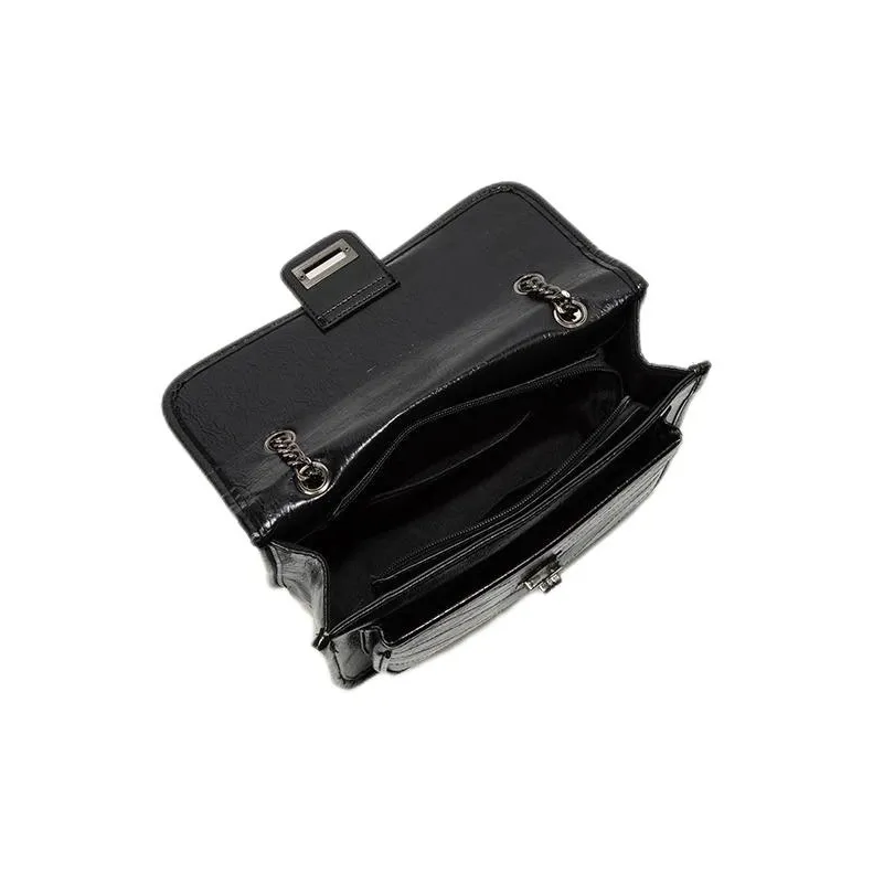 Carksky PU Shoulder Bag Women's Black-4