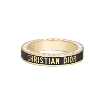 DIOR Crystal Rings Unisex Black