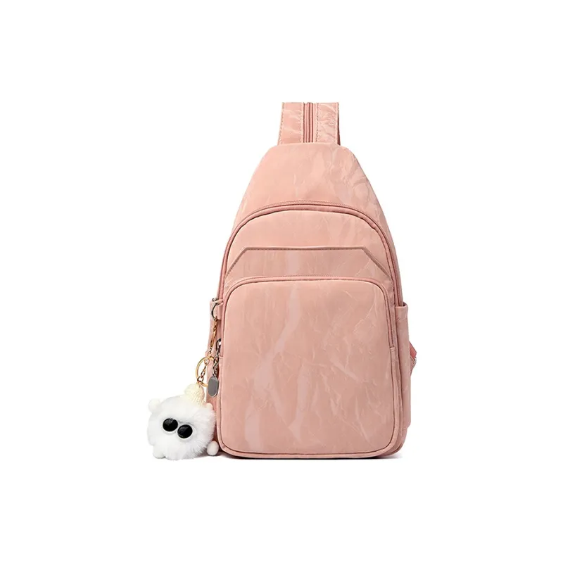 GOX Nylon Sling Bag Backpack Regular Women's Ivory/Silver/Black/Pink/Lake Blue-13