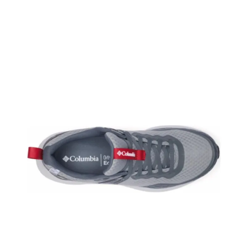 Columbia Konos Waterproof Low Top Hiking Shoes Men's Gray Red-3