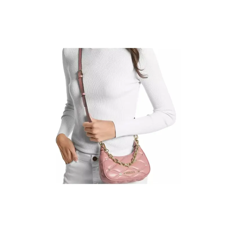MICHAEL KORS Polyurethane With Polyester Portable Crossbody Bag, Shoulder Bag Women's Light Pink-4