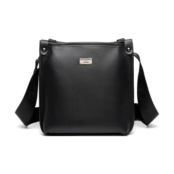 SEPTWOLVES Cow Leather Crossbody Bag Messenger Bag QPL Regular Men's Black