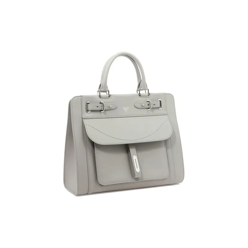 Fontana Milano 1915 Calfskin Handbag Women's Gray-1