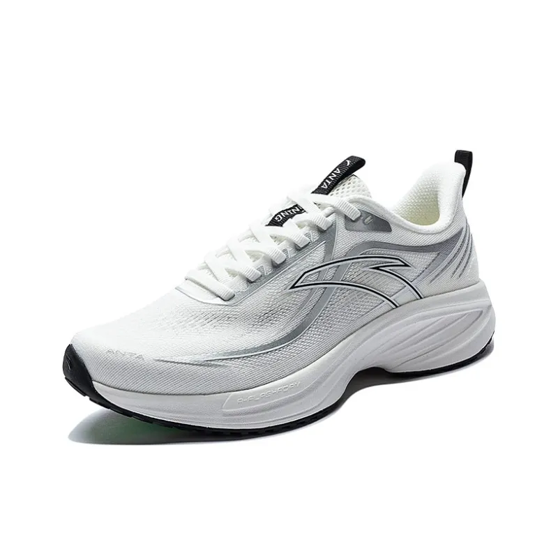CHAOJIANTA Anti Slip Wear Resistant Low Top Casual Running Shoes Women's White Gray-1