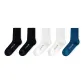 2 Black+2 White+1 Navy Blue[5 Pack]
