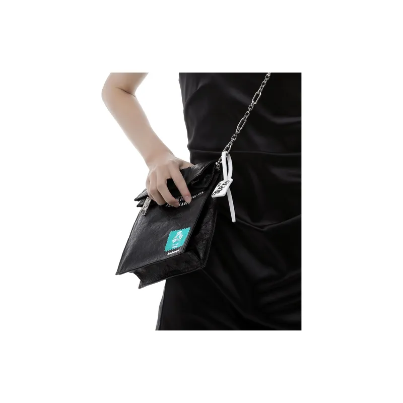 BABAMA Trendy Shoulder Bag, Crossbody Bag Regular Unisex Black-5