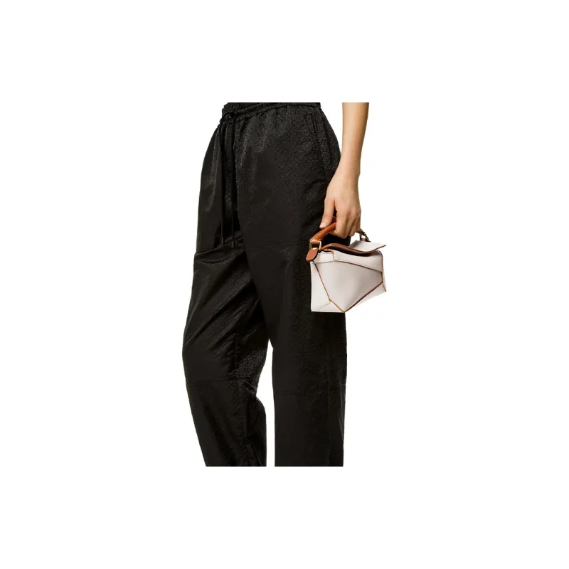 LOEWE Puzzle Napa Calf Leather Shoulder Bag Crossbody Bag Mini Women's White-6