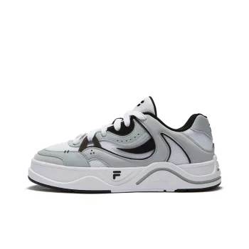 FILA FUSION 50 Slip Resistant Low Top Skateboard Shoes Men's White Gray