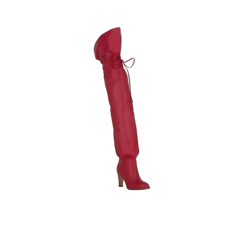 GUCCI Lisa Over The Knee Boots Romantic Cerise Women's-1