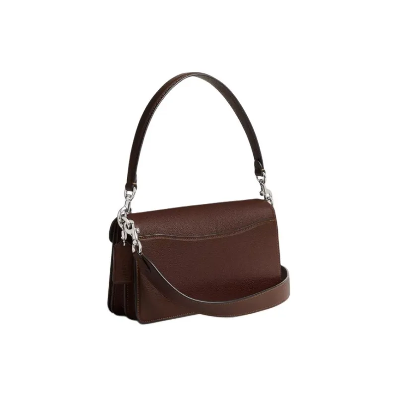 COACH Tabby Polished Litchi Grain Leather Shoulder Bag, Crossbody Bag, Handbag Women's Maple-1