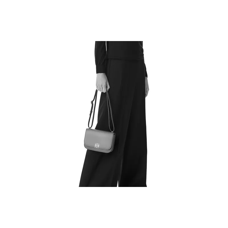 LOEWE Goya Smooth Cow Leather Clutch, Crossbody Bag, Shoulder Bag Small Size Women's Teal-6