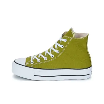 Converse Anti-Slip Wear-Resistant Mid-Top Canvas Shoes Women's Green