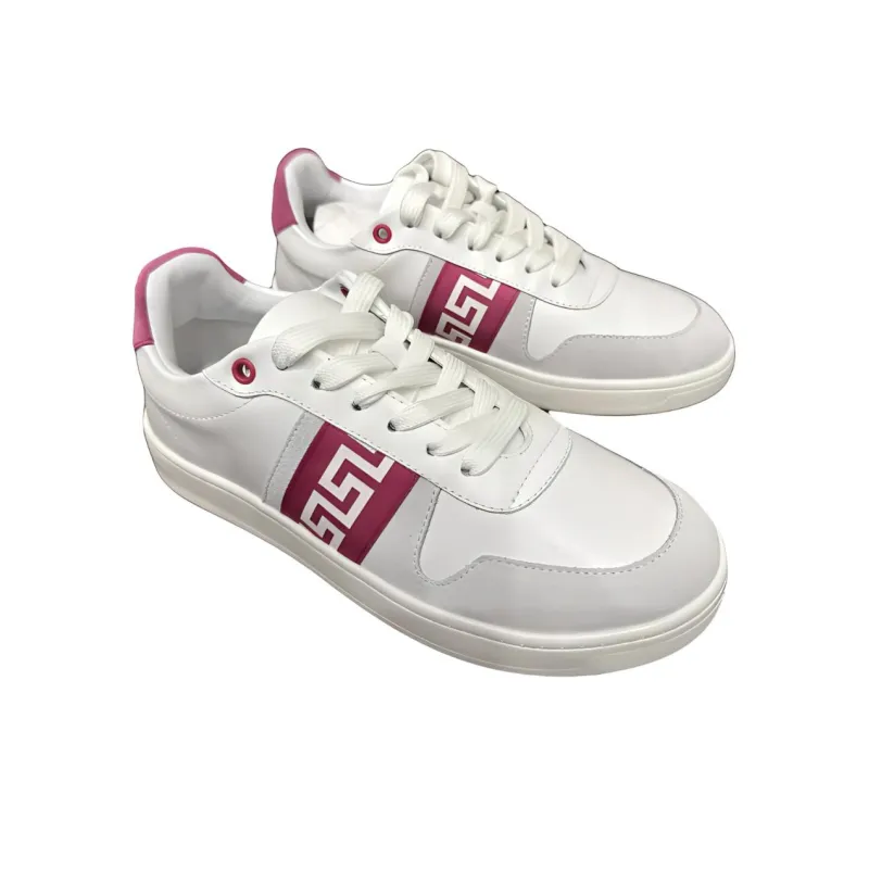VERSACE Women's La Greca Sneaker 'White Pink'-3