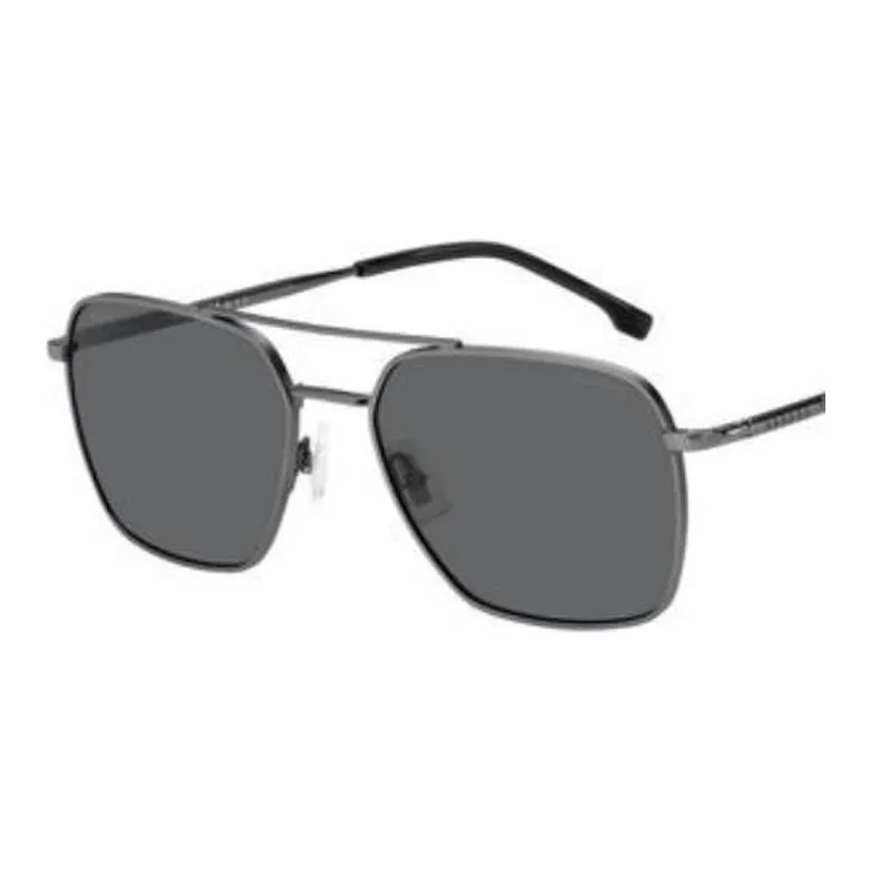 HUGO BOSS Metal Aviator Sunglasses Men's Gray-2
