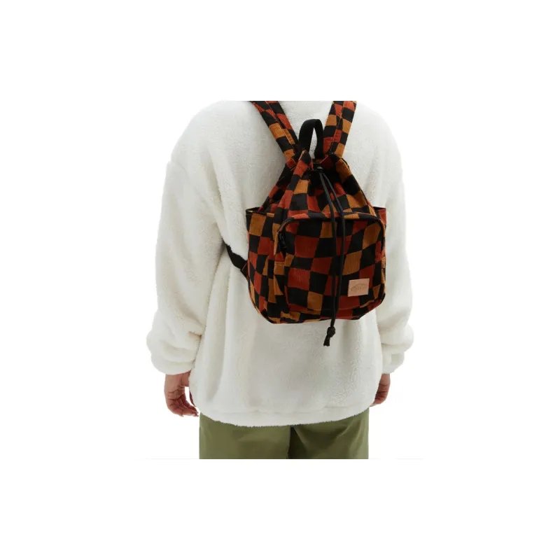 Vans Corduroy Cotton Polyester Backpack Regular Unisex Brown-3