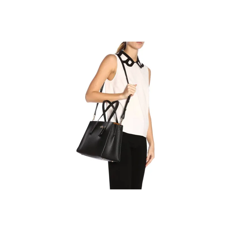 COACH Charlie Cow Leather Tote Bag, Shopping Bag, Tote Handbag Tubas Women's Black-5