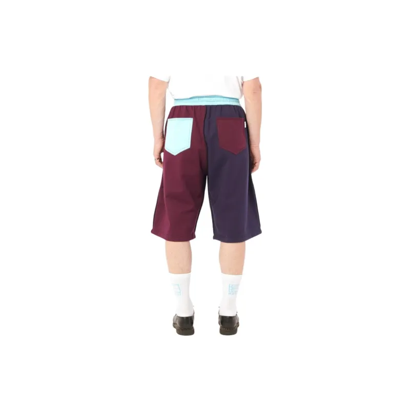 PACCBET Patchwork Detailed Drawstring Waist Shorts-1