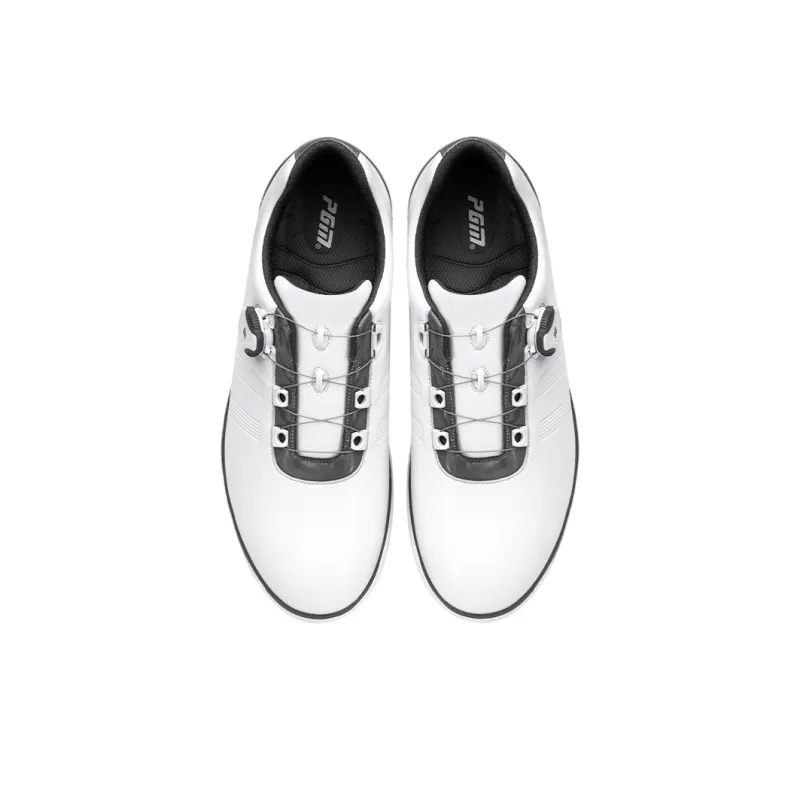 PGM Anti-Slip And Wear-Resistant Breathable Low-Top Golf Shoes Men's White Gray-3