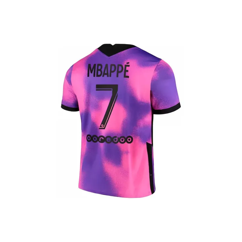 JORDAN Paris Saint Germain Fourth Stadium Shirt 2020 21 With Mbappe 7 Printing Jersey-1