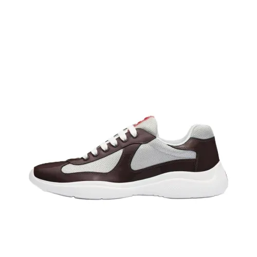 PRADA Casual Shoes Men Low-Top Brown/Silver