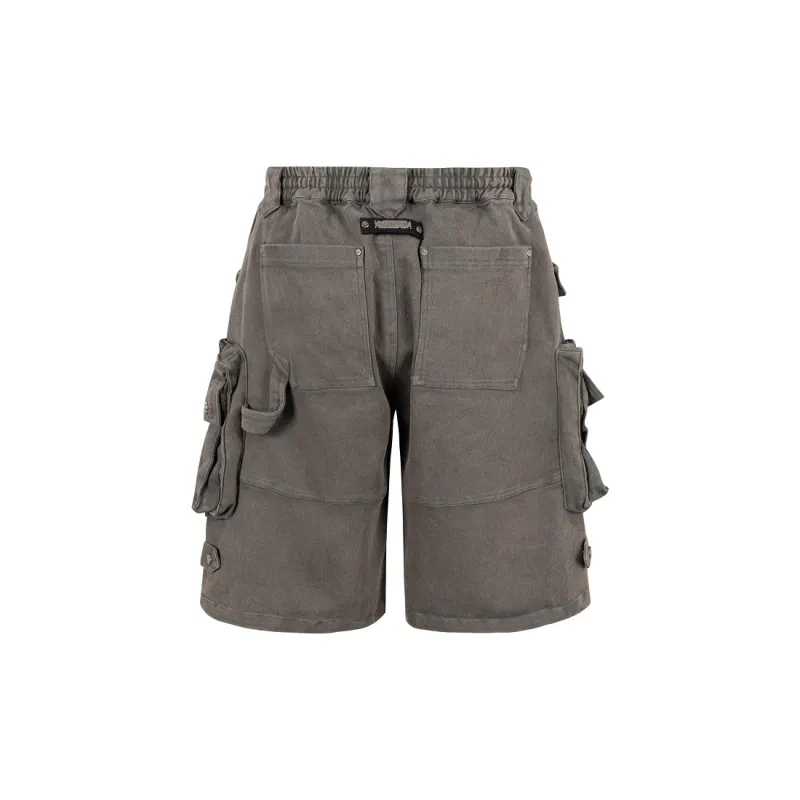 Merge Lab. Cargo Shorts Unisex Washable Mud Gray-1