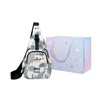 GOX Nylon Sling Bag Regular Unisex Ink/White/Black/Khaki/Blue