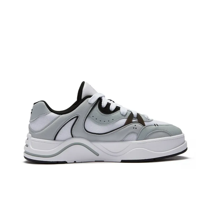 FILA FUSION 50 Slip Resistant Low Top Skateboard Shoes Men's White Gray-1
