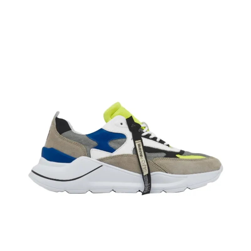 D.A.T.E Fuga Low-Top Casual Shoes Men's Green Gray-1