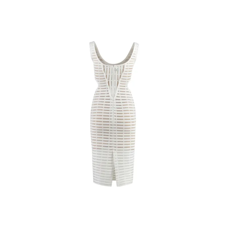 Genny Cut out Corded Midi Dress-1