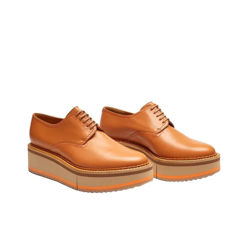 CLERGERIE Brook Casual Single Shoes 4.5cm Women's Brown-3