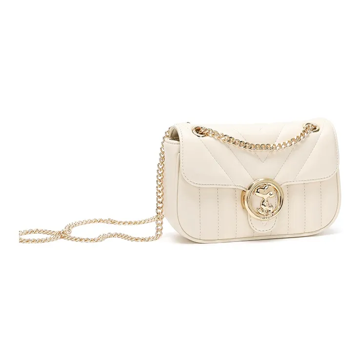 SNOOPY PU Small Square Bag Shoulder Bag Regular Women's Ecru-1