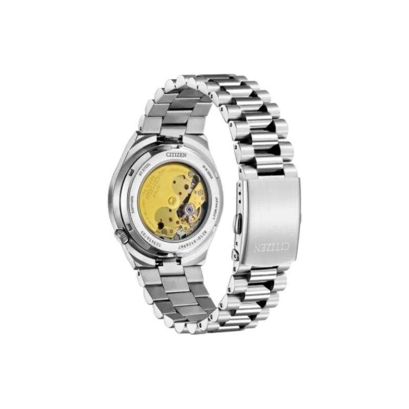 CITIZEN Automatic Mechanical Movement Stainless Steel Strap Watch 40mm Men's Watch Black Dial-1