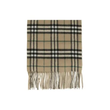 Burberry Checked Fringed Edge Scarf