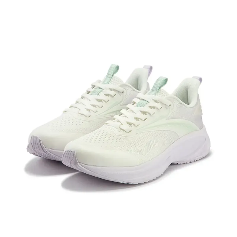 361° Speed Slip Resistant And Breathable Low Top Running Shoes Women's Feather White Micro Grape Purple-2