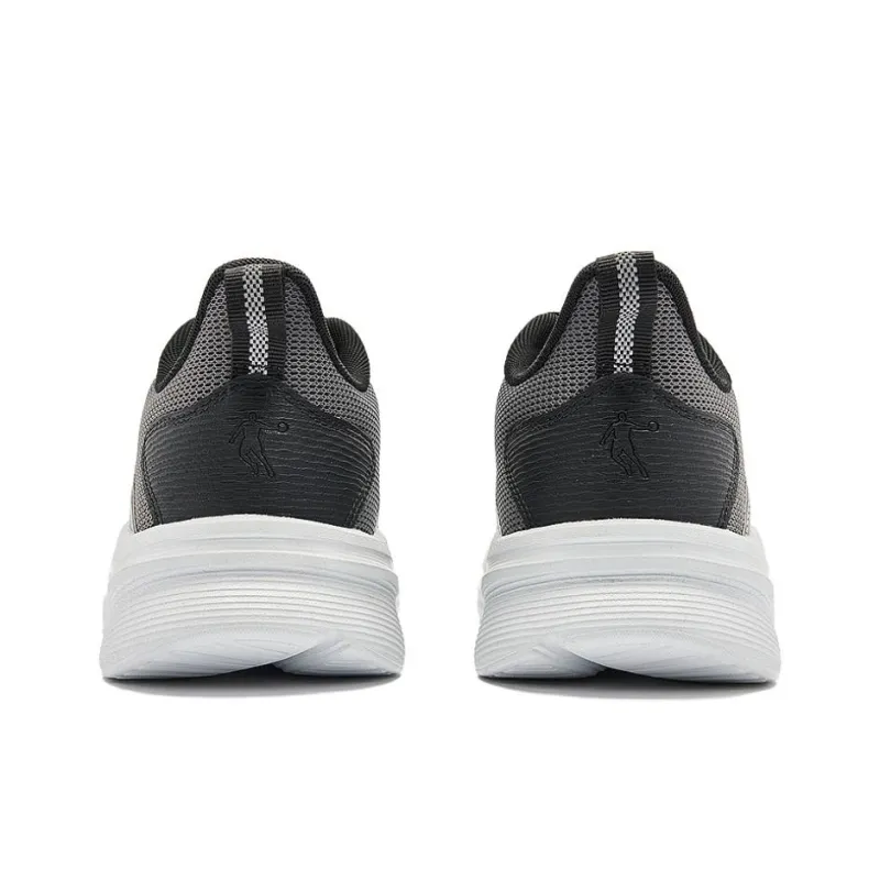 QIAODAN Cushioning Breathable Lightweight Low Top Casual Running Shoes Men's Gray Silver Silent Gray-3