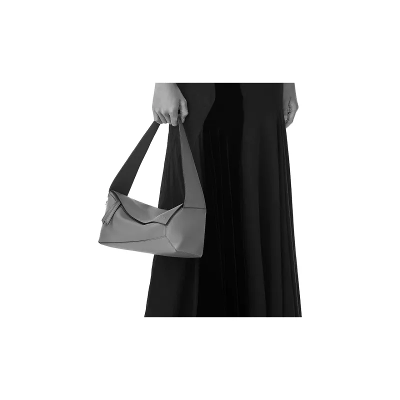 LOEWE Puzzle Hobo Bag In Nappa Calfskin Bright Purple-4