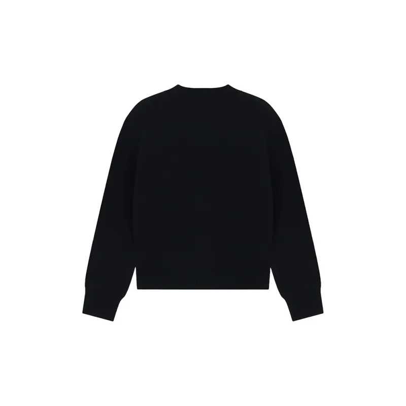 WE11DONE Logo embroidered Cashmere Cardigan-1