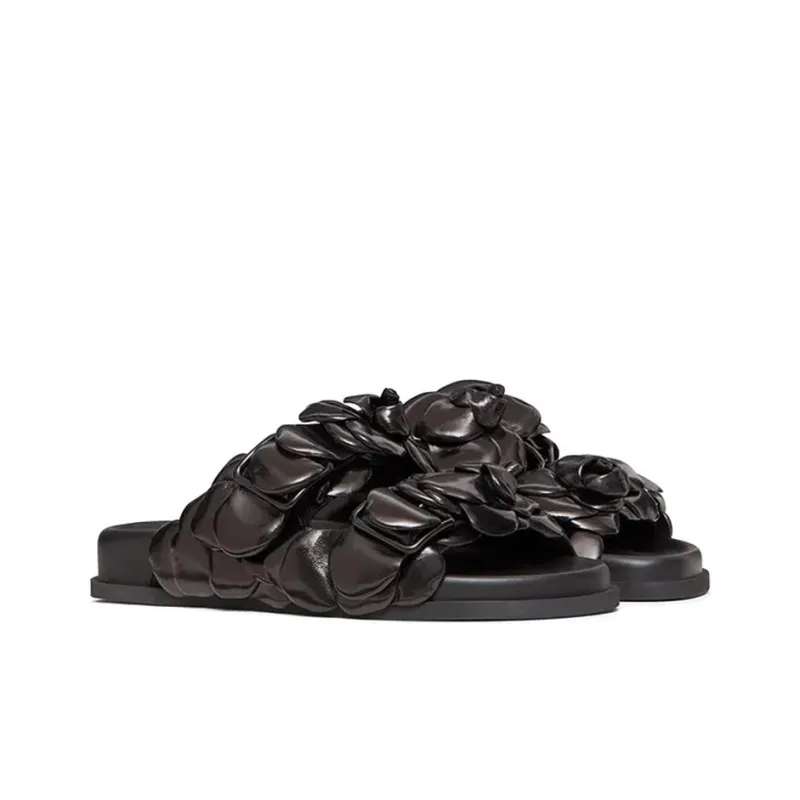 Valentino Atelier Slide Slippers Women's Black-2