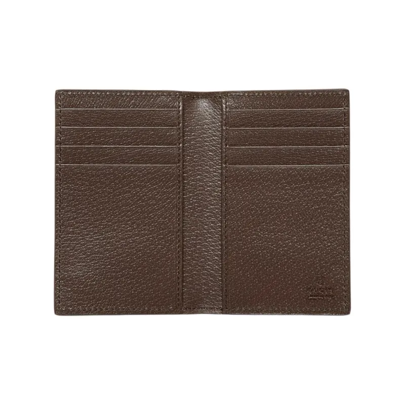 GUCCI Supreme Canvas Card Holder Men's Beige-3
