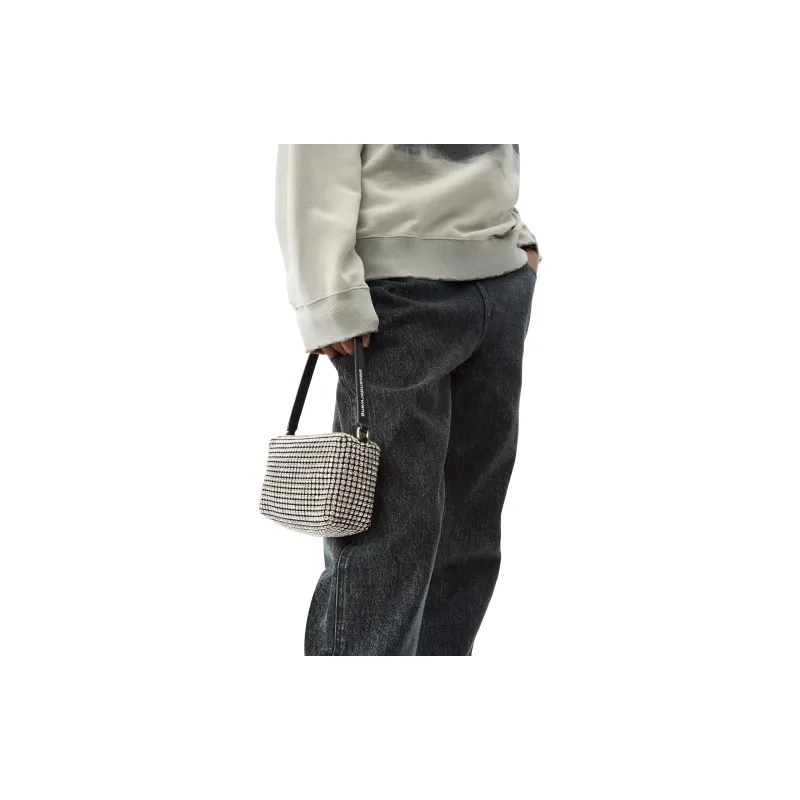 Alexander Wang Medium Wangloc Rhinestone embellished Clutch Bag-9