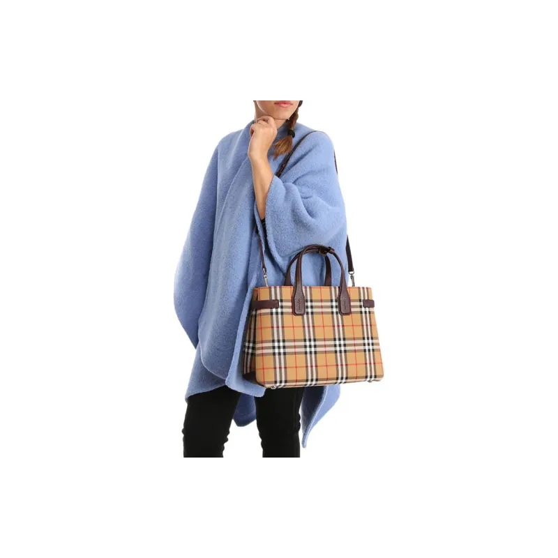 Burberry Cow Leather One Shoulder Handbag Regular Women's Earth Yellow-4
