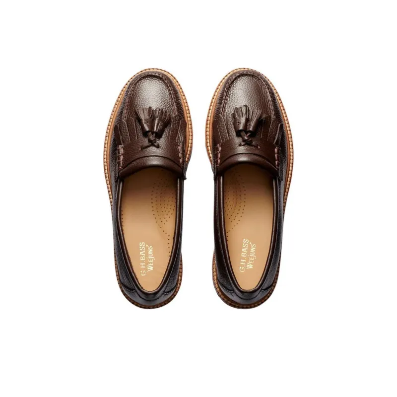 G.H. Bass & Co. Esther Kiltie Super Lug Loafers 3.5cm Women's Brown-3