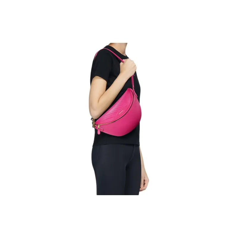 Balenciaga Lambskin With Cow Leather Shoulder Bag Women's Pink-3