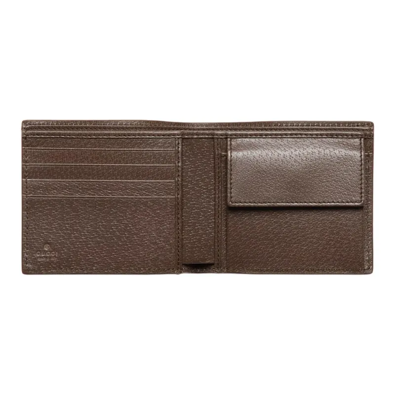 GUCCI Canvas Coin Purse Regular Men's Beige & Ebony-3