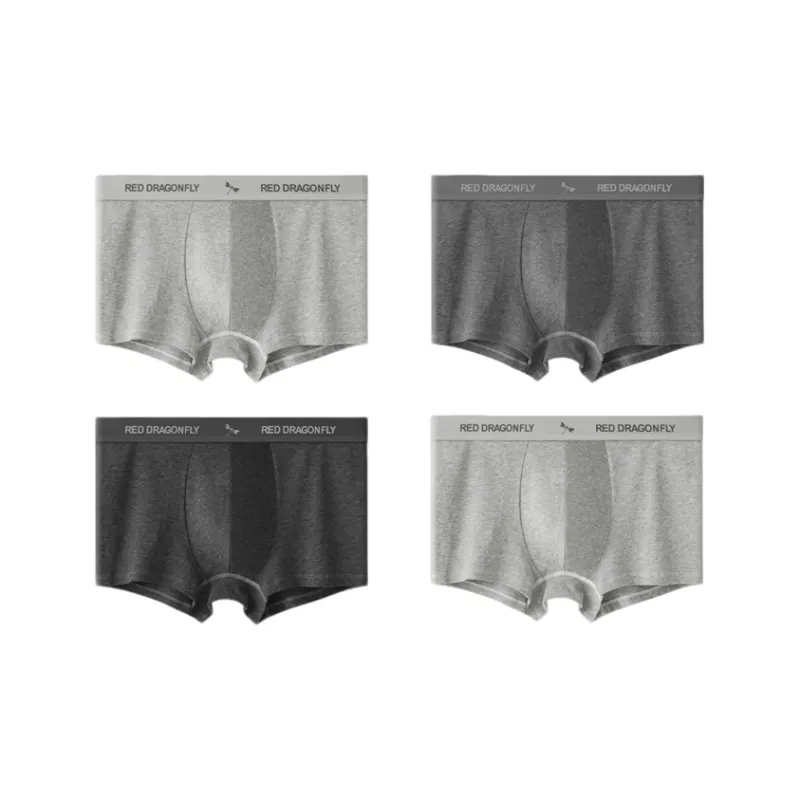 RED DRAGONFLY Cotton Panties Men's 4 Pack Gift Box Set-10
