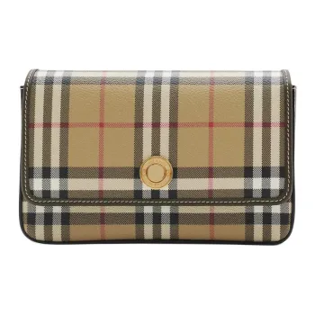 Burberry Bonded Polyurethane Handheld Crossbody Bag Shoulder Bag Women's Beige & Multicolor