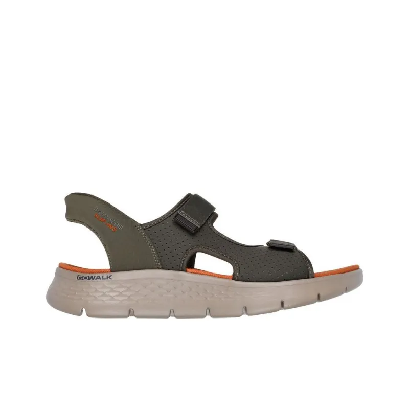 Skechers GOWALK Beach Sandals Men's Brown Green-1