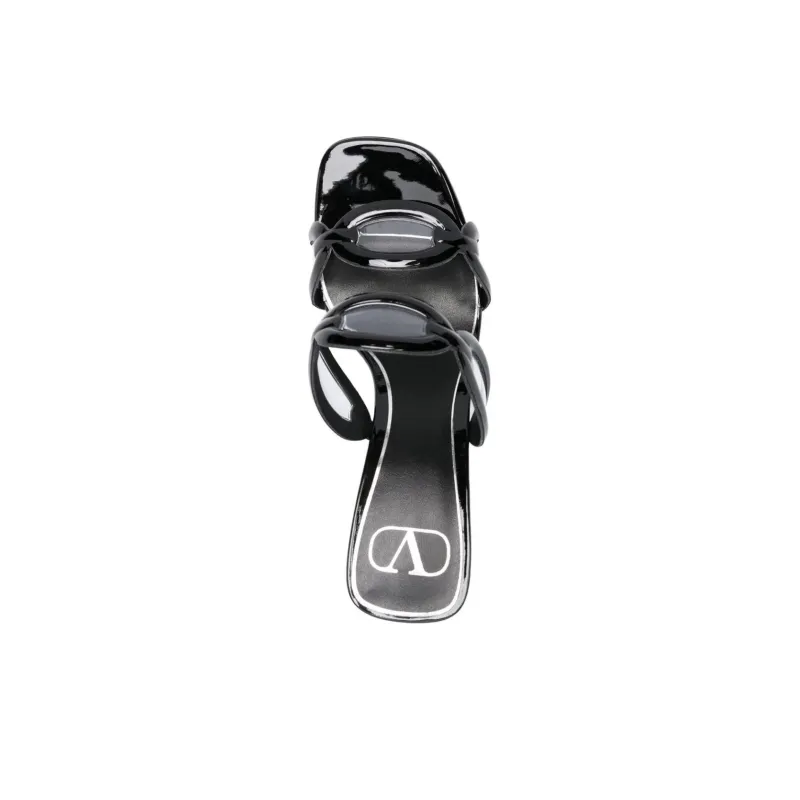 Valentino Chain Open Toe Sandals Black Women's-4
