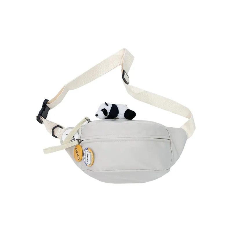 MOK Nylon Crossbody Bag Sling Bag Shoulder Bag Fanny Pack Regular Unisex Khaki/Green/White/Black/Red/Orange-2